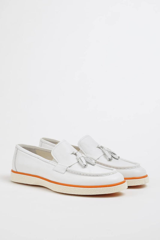 White Tassel Loafers