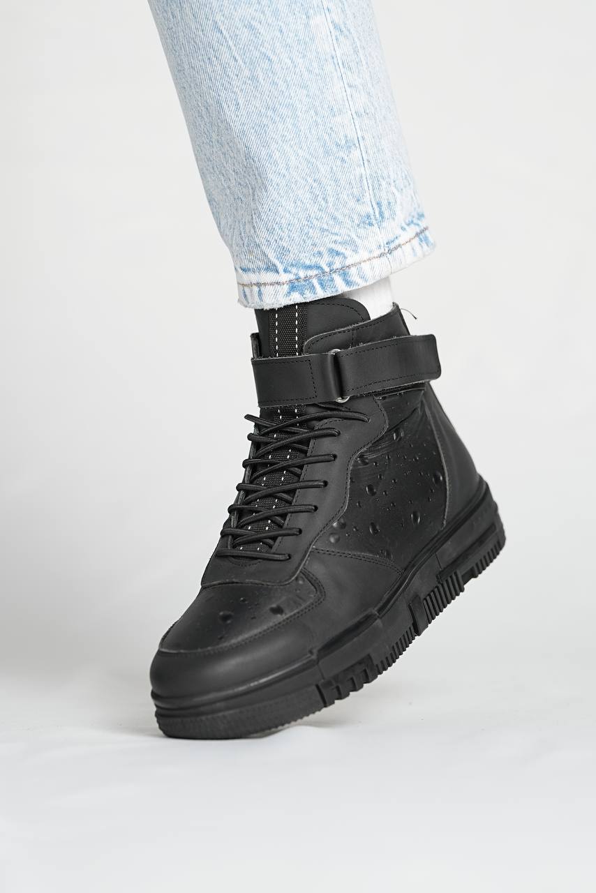 Black Ankle Strap Boots