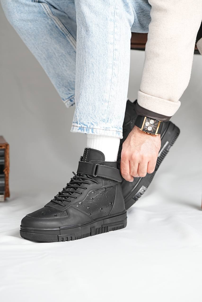 Black Ankle Strap Boots