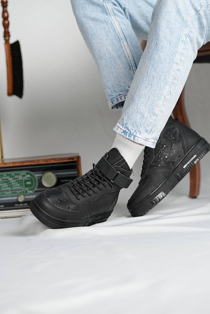 Black Ankle Strap Boots