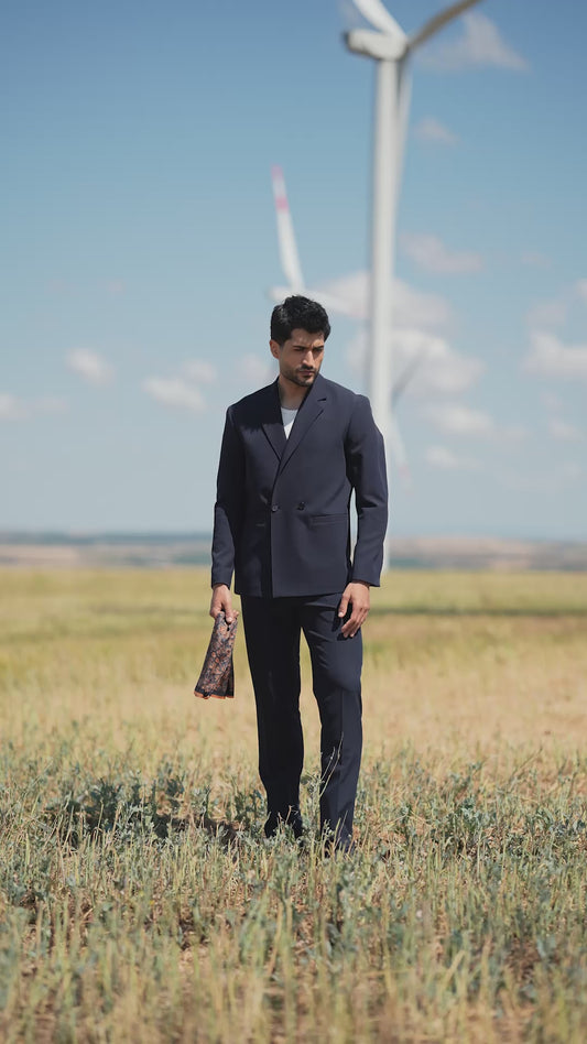 Navy Blue Men's Slim Fit Suits