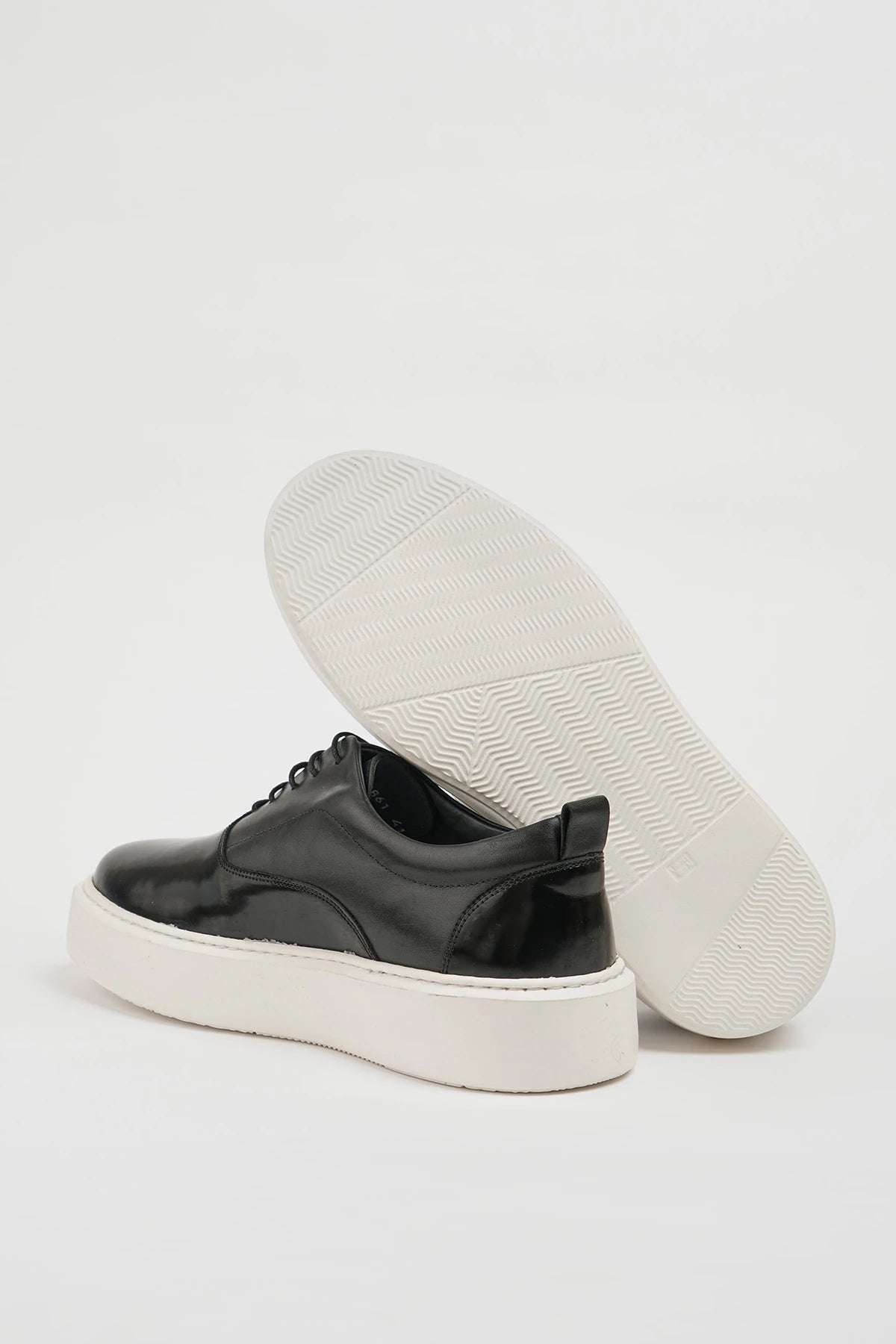 Black Safari Calf Leather Eva Sole Casual Shoes