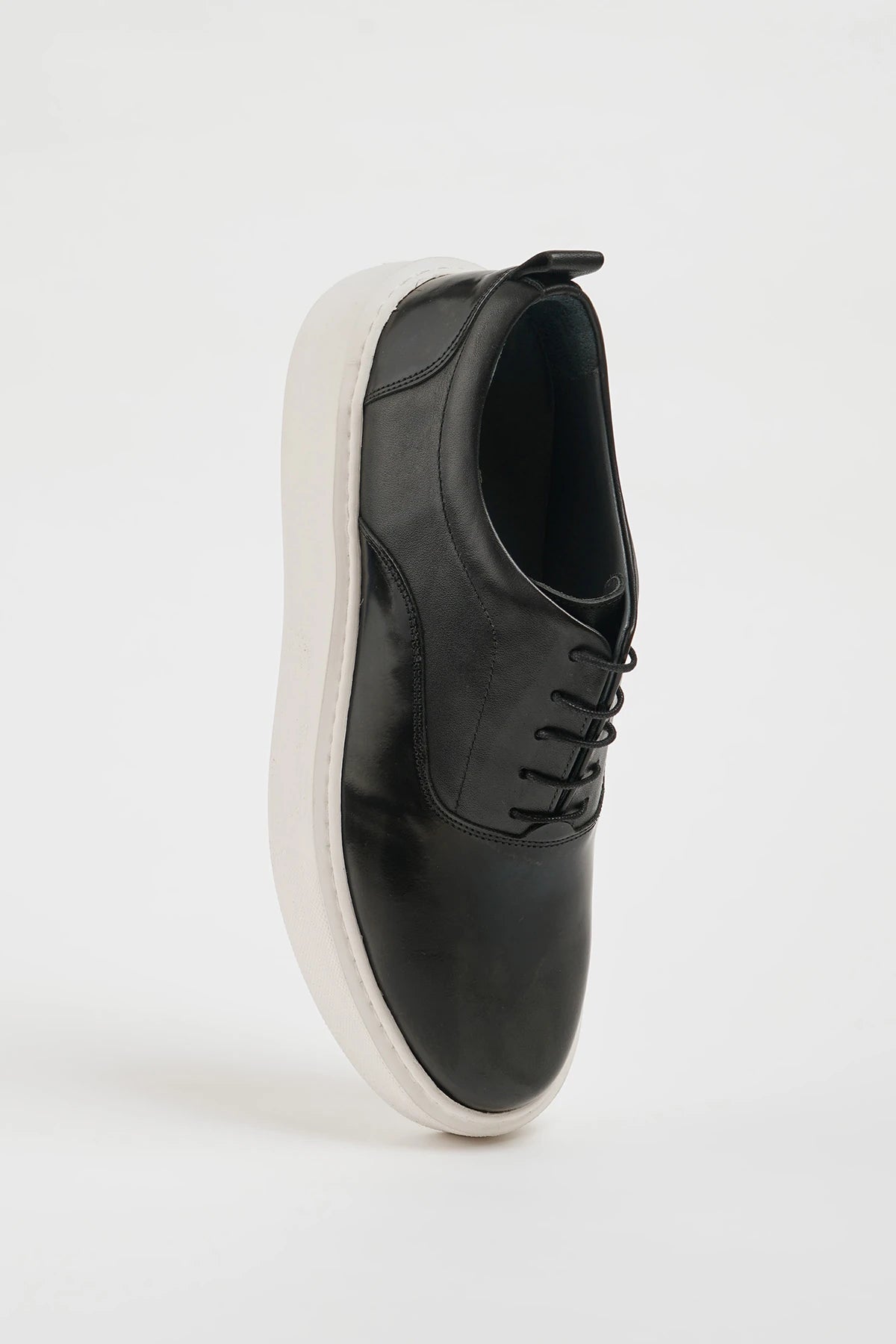 Black Safari Calf Leather Eva Sole Casual Shoes